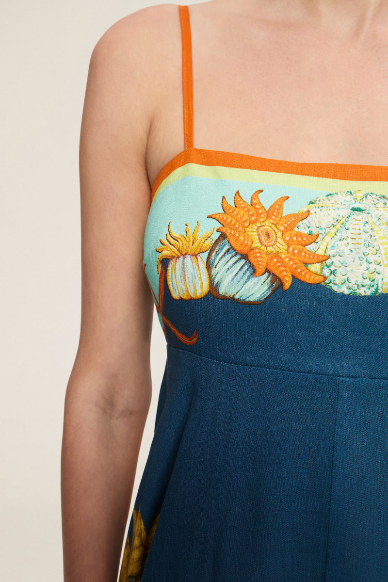 ALM Dorian Linen Midi Dress Sundress
