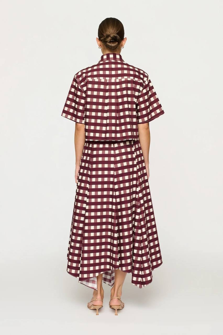 CLE Flavio Body Shirt | Caspian Midi Skirt | Cotton Set