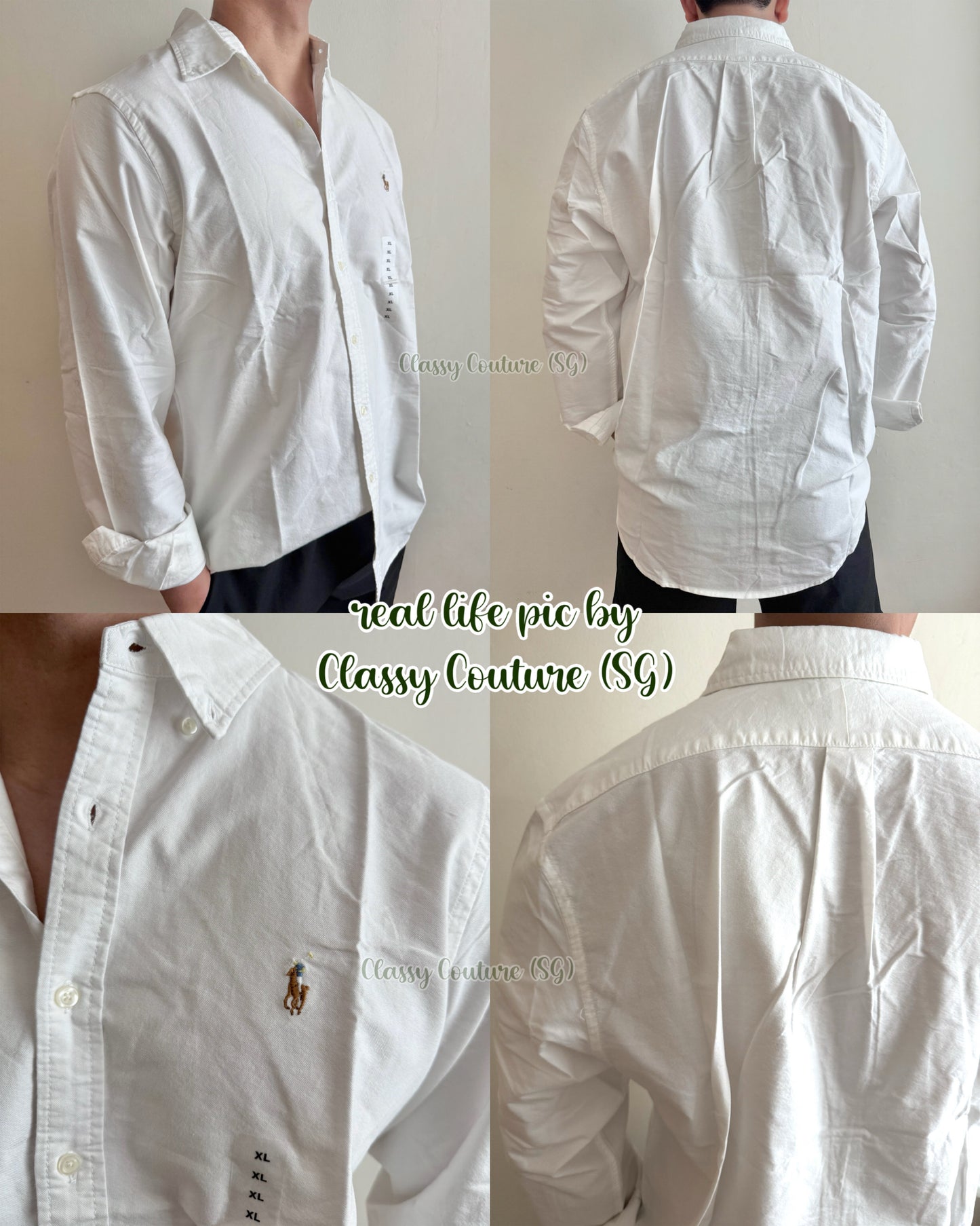 10 Colors! RL Men’s / Unisex Custom Slim Fit Garment Dyed Oxford Shirt