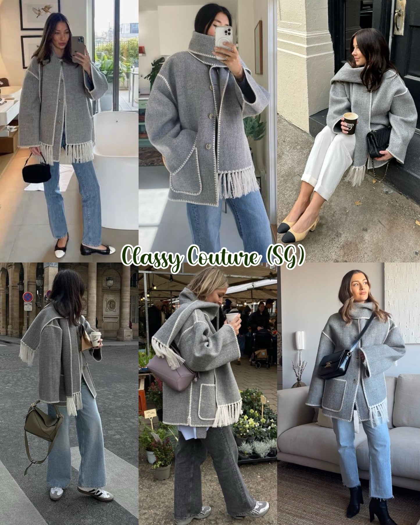 Tot Embroidered Wool-Blend Scarf Jacket