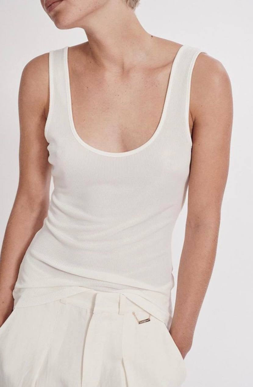 SL Ribbed Tank Top Silk Rib