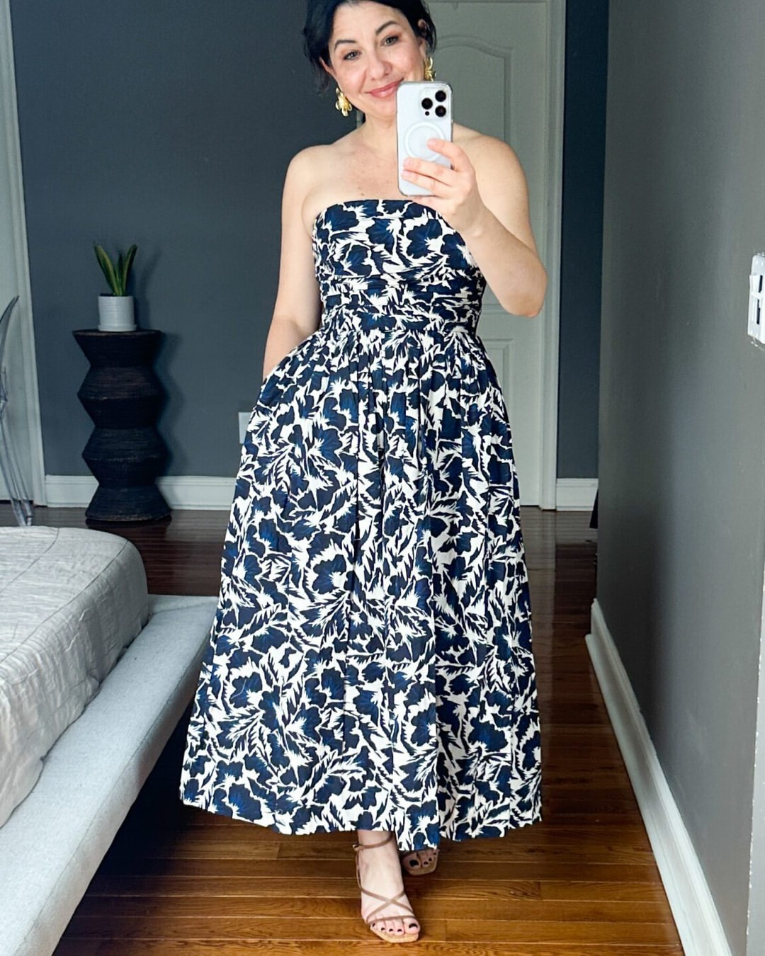 3 Colors! ALC Tate Strapless Cotton Midi Dress