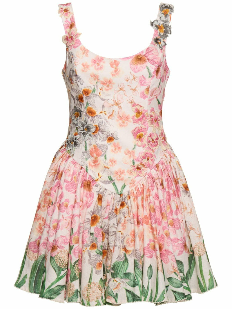 AB Pluma Jardinera Linen Mini Dress