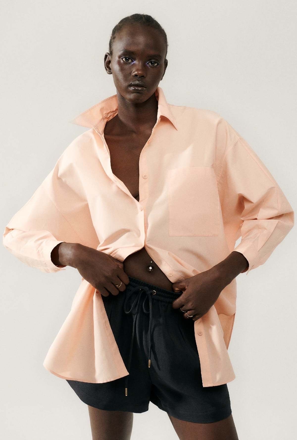 7 COLOURS! SL Cotton Silk Round Shirt