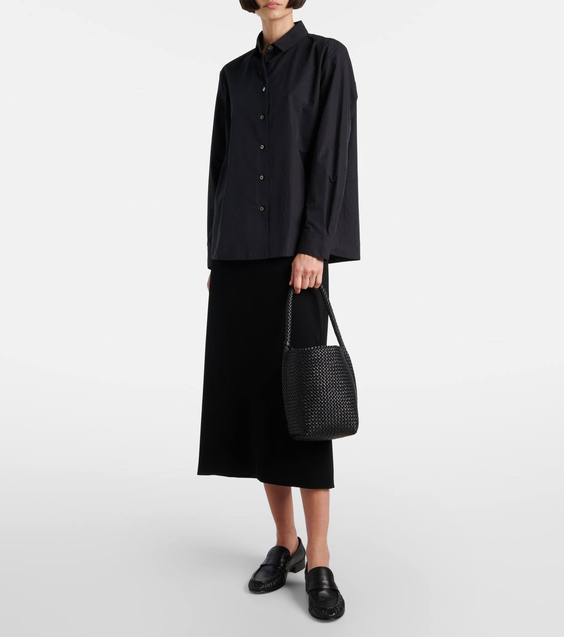 TR N/S Small Woven Lamb Leather Park Tote Bag