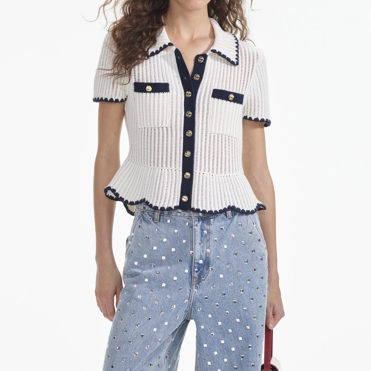 SP Cream Crochet Top