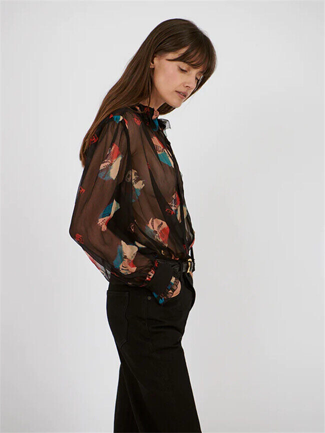 UJ Pippa Blouse Silk Long Sleeve Top