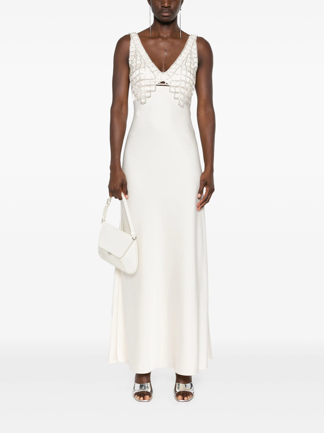 SP Cream Satin Diamante Bralette Mini | Maxi Dress