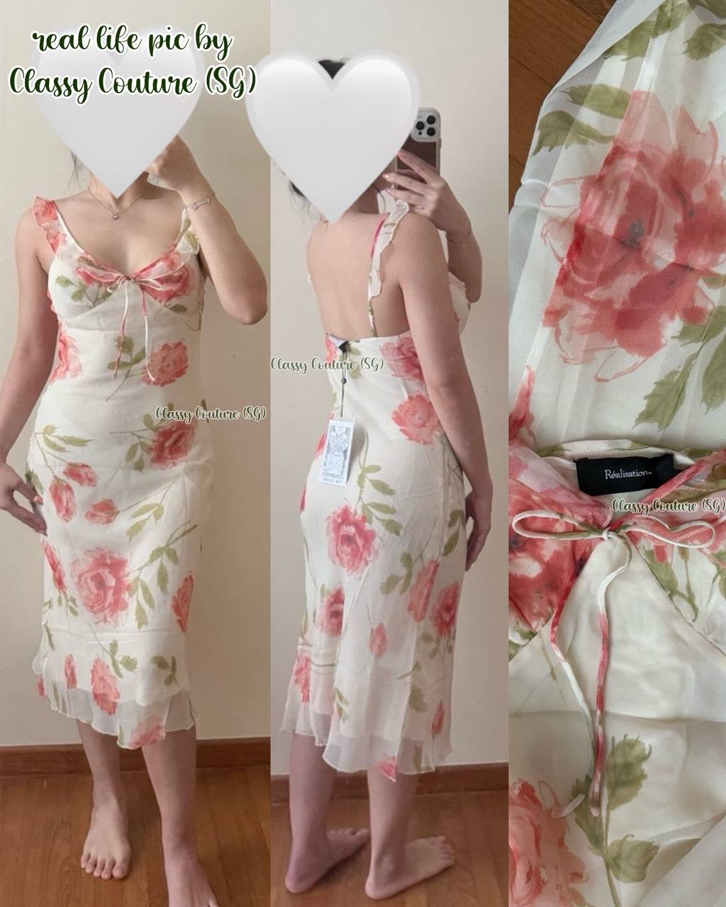 RP Gemma Silk Midi Dress in Pink Floyd Floral