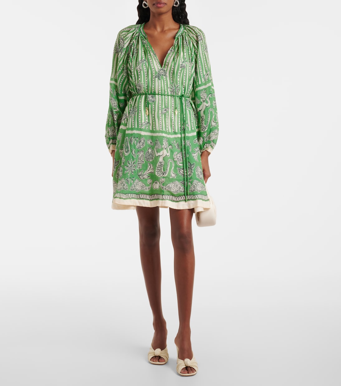 ALM Lula Long Sleeved Ramie Mini Dress