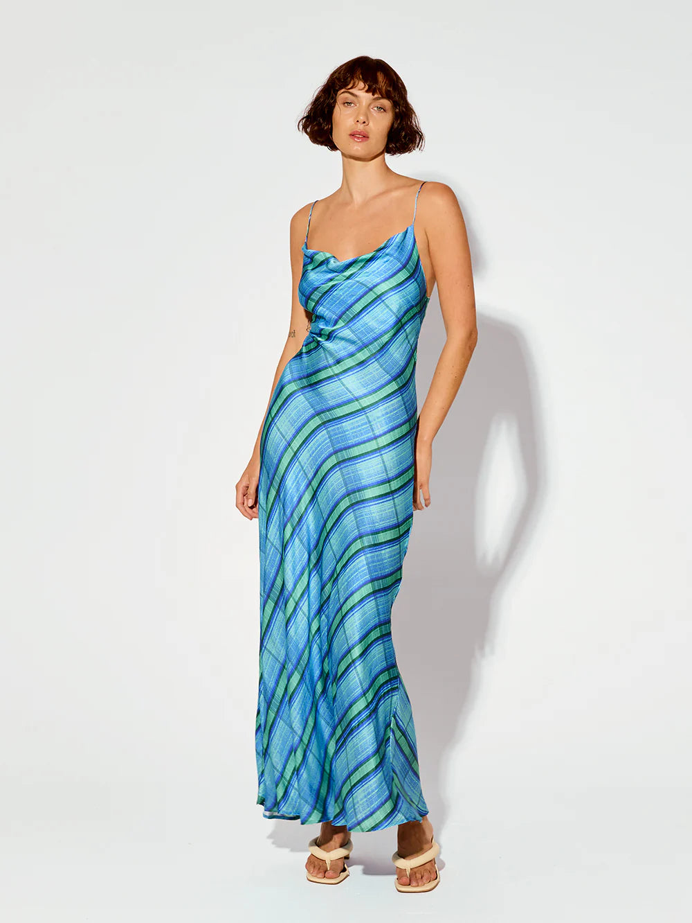 KV Oceana Cowl Neck Slip Midi Maxi Dress