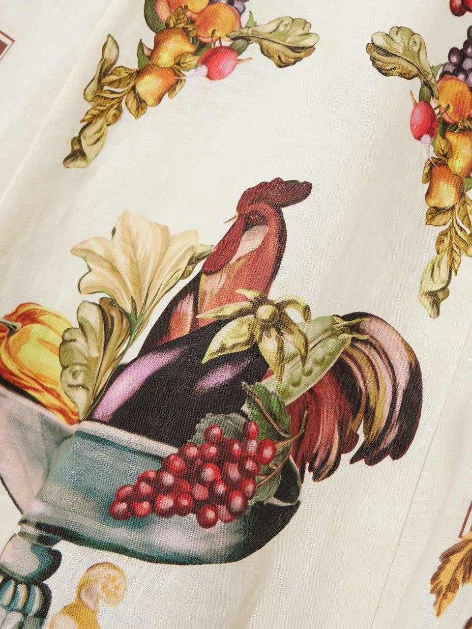 ALM Mercado Long Sleeved Linen Midi Dress