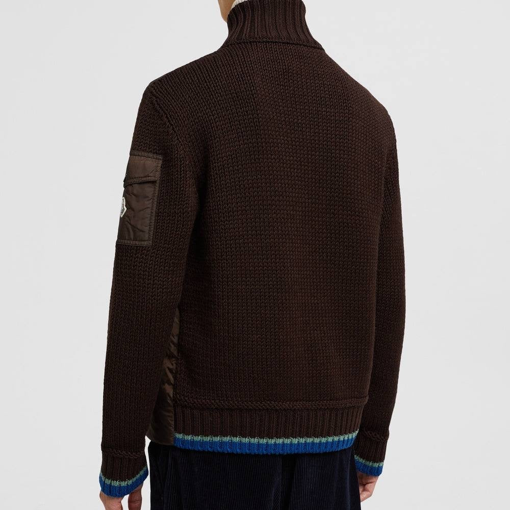 MC Men’s Padded Wool Zip Up Cardigan Jacket (Down Filling)