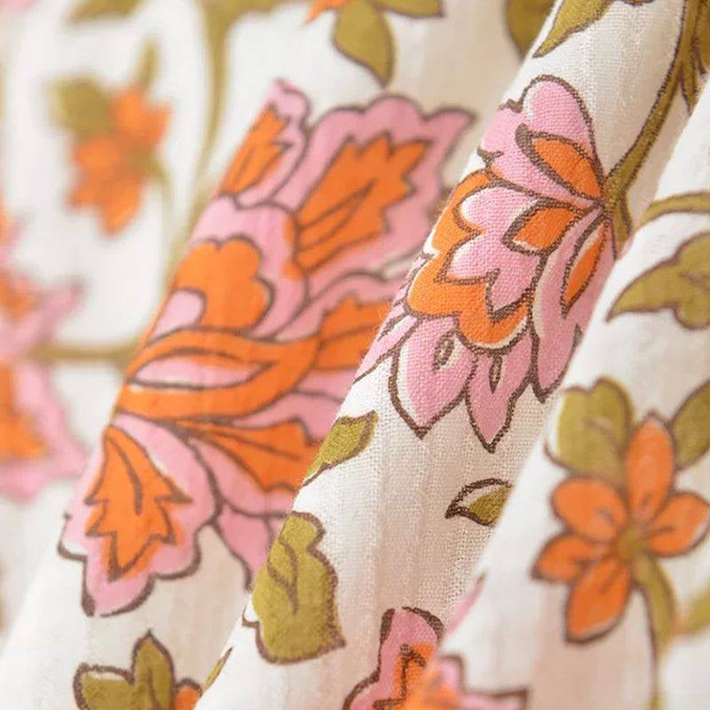 VB Mikhail Floral Cotton Wrap Mini Dress