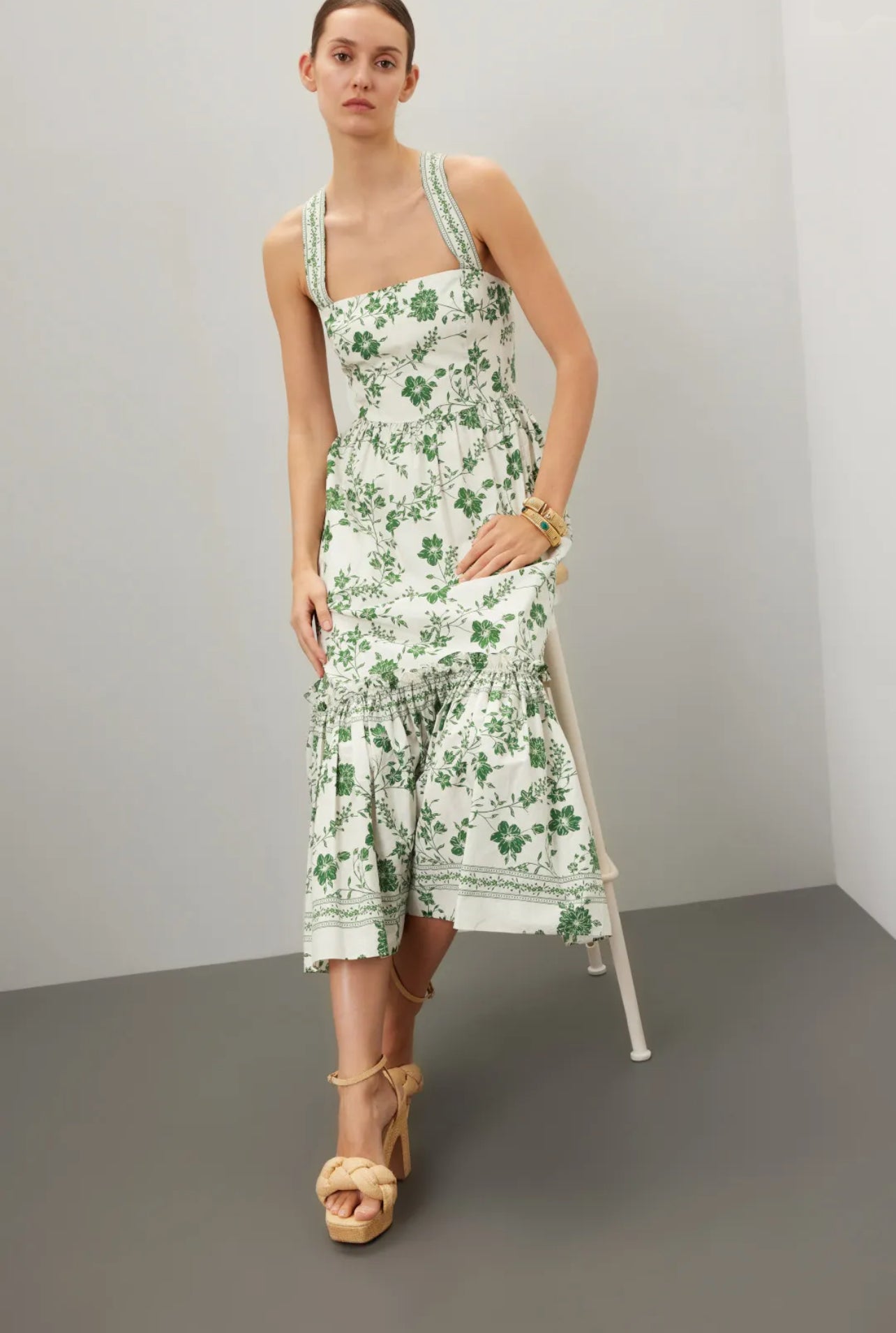 CC Juju Julietta Cotton Poplin Midi Dress