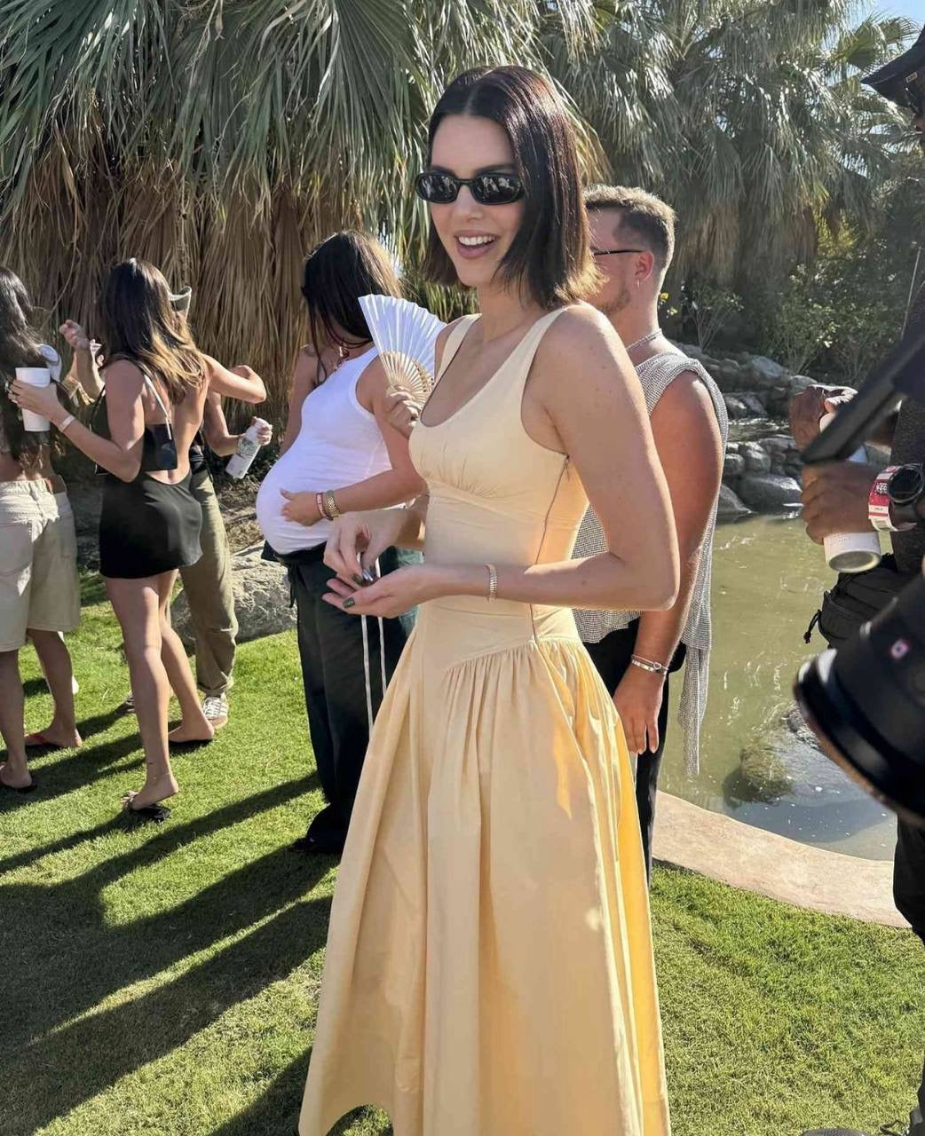 PS Kendall Tech Cotton-Blend Midi Dress