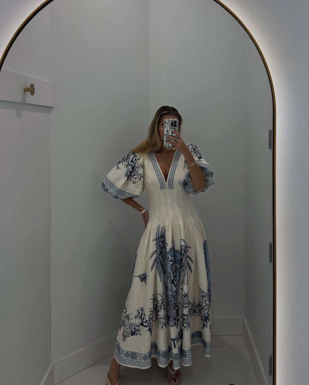 ALM Villa Romantica Linen-Viscose Corset Dress