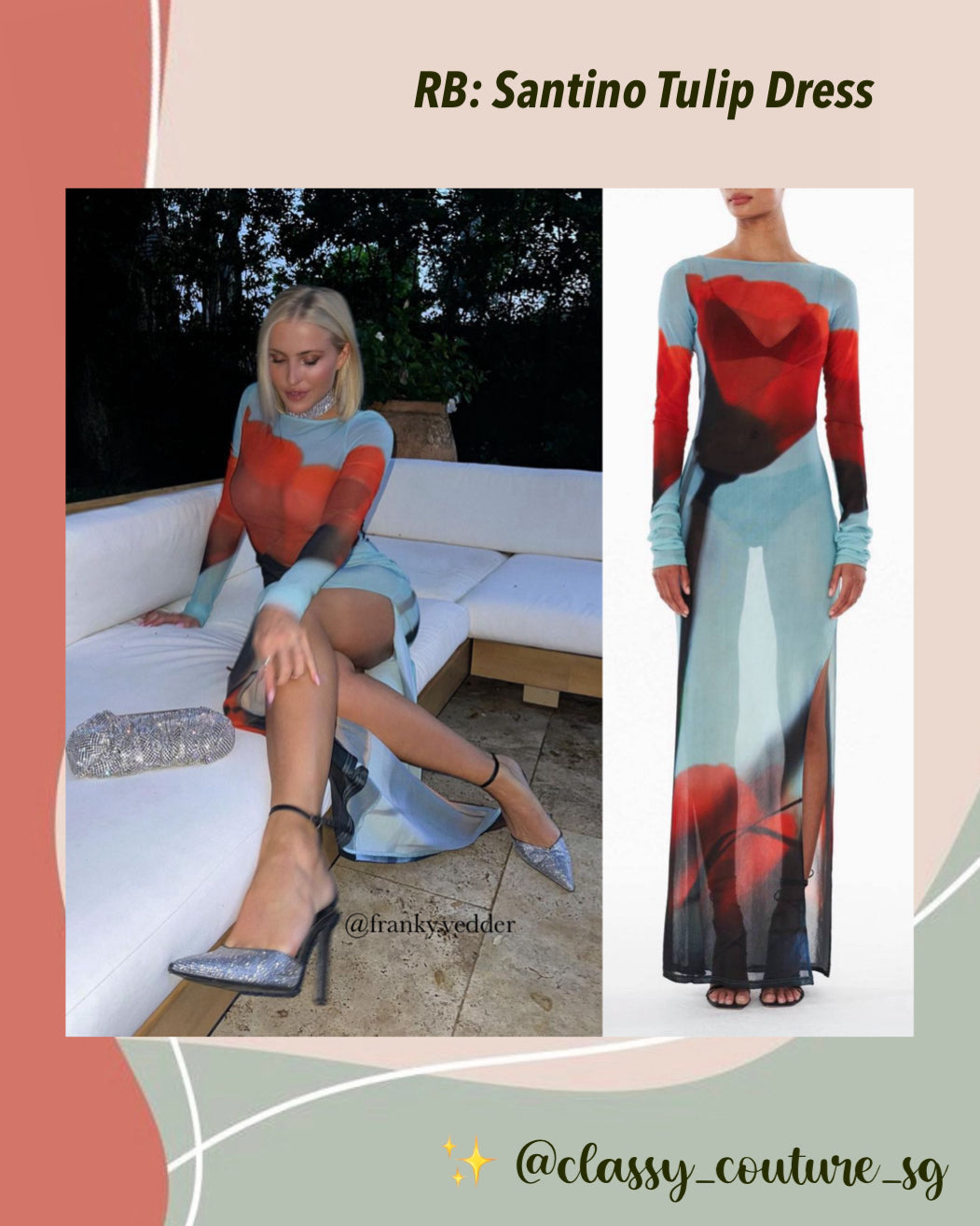 RB Santino Tulip Sheer Maxi Dress