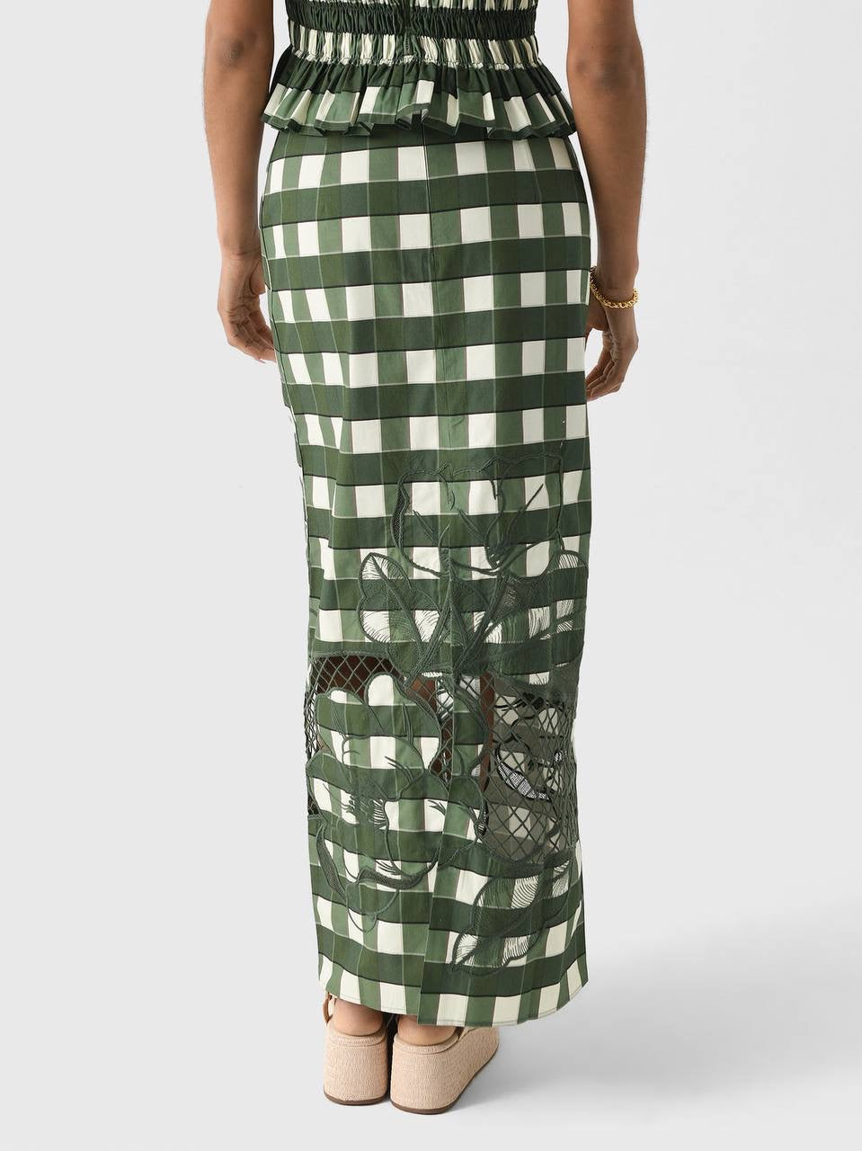CLE Celeste Shirred Top | Esme Embroidered Midi Skirt | Cotton Set