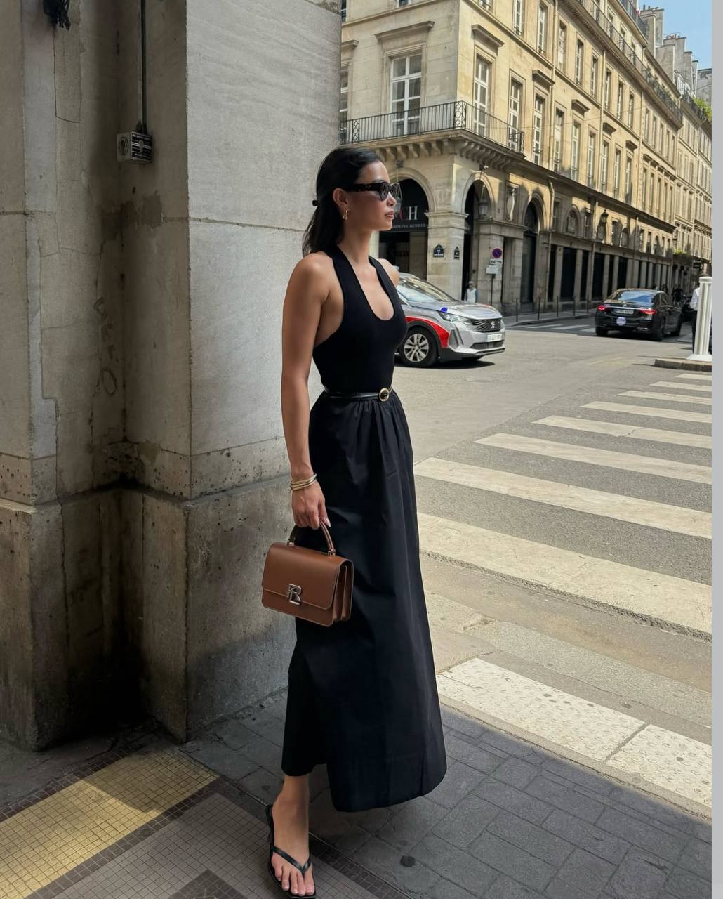 SA Plunge Neck Midi Maxi Dress