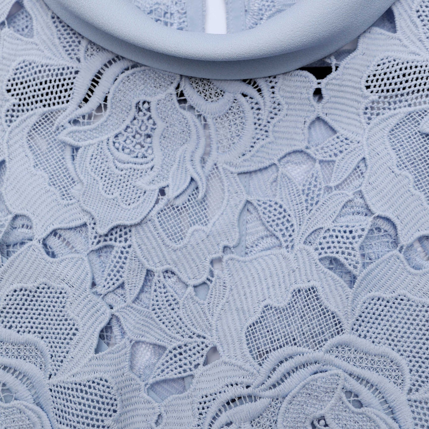 SP Blue Flower Lace Mini Dress | Contrast Collar Midi Dress