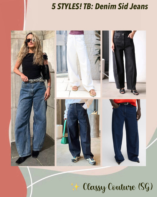 5 STYLES! TB Sid Cotton Denim Mid-Rise Jeans (Short Length)