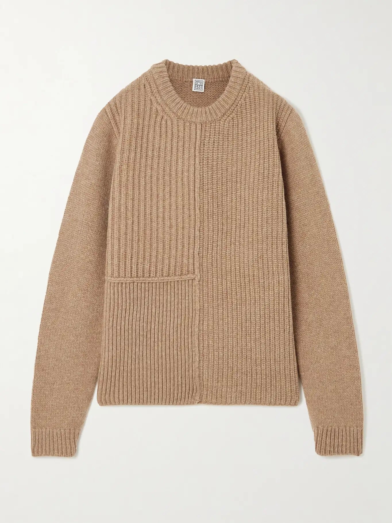 Tot Panelled Ribbed Wool Sweater Pullover