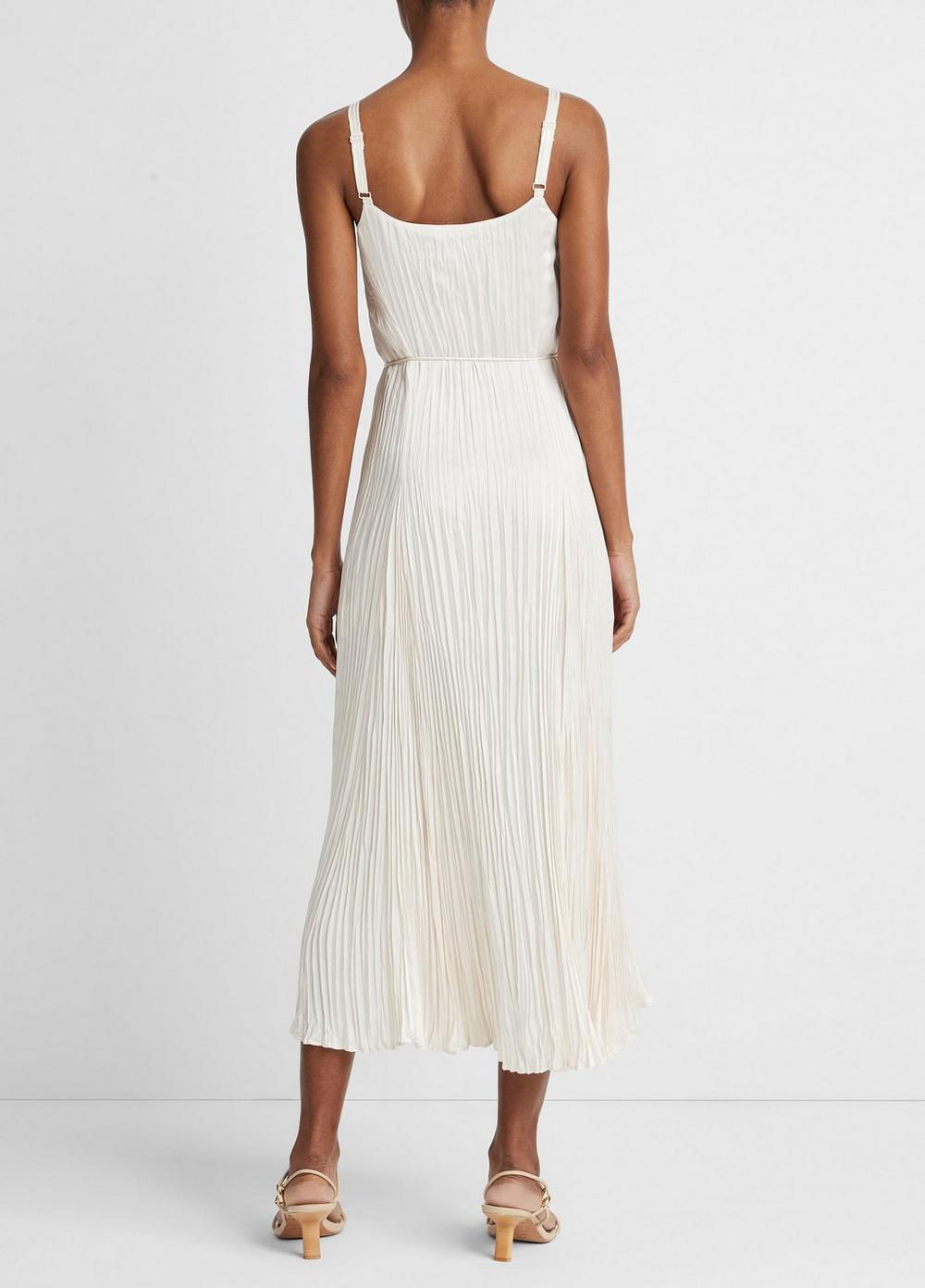 VC Crushed Relaxed Slip Midi Dress Pleated