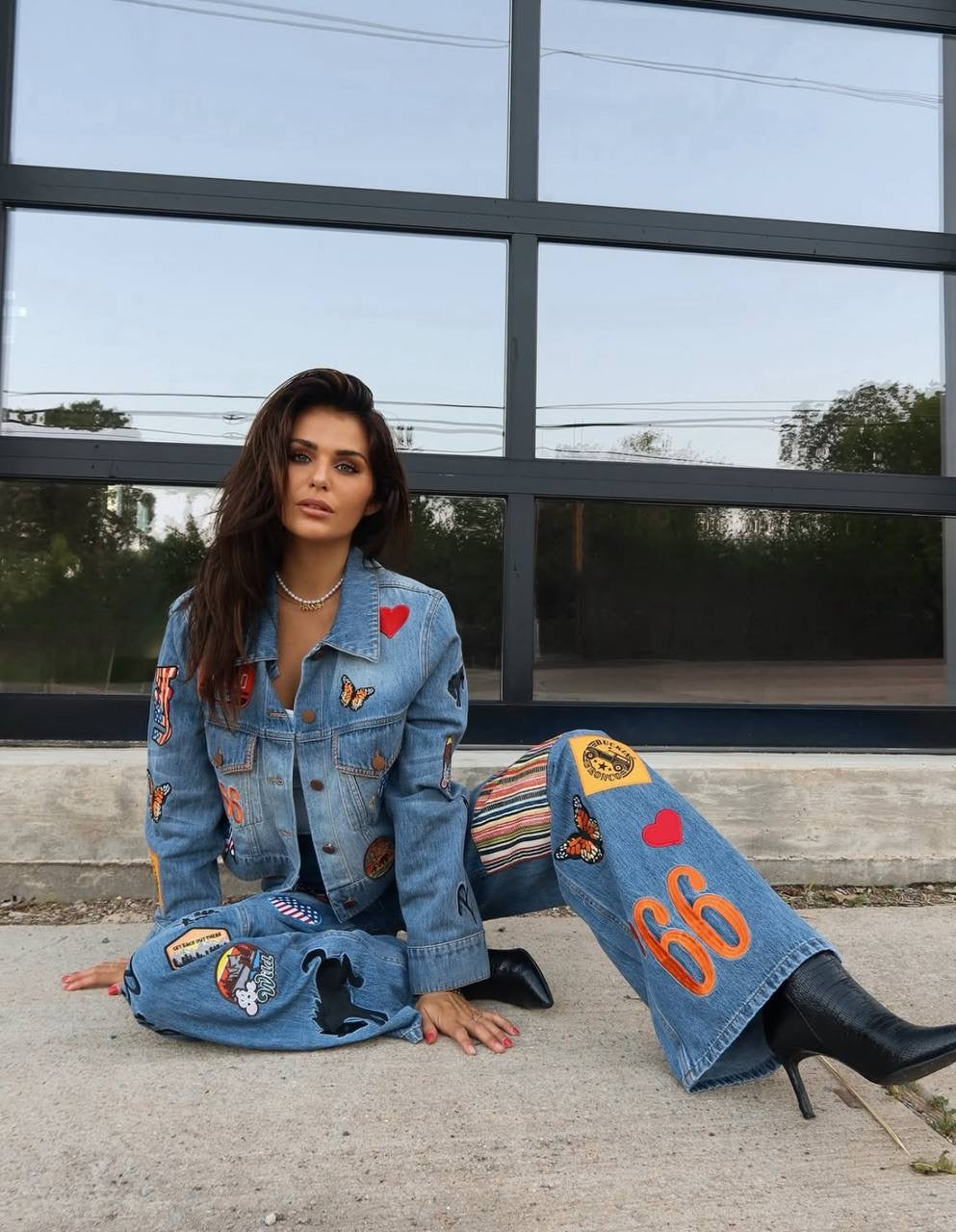 AO x Bronco Jeff Denim Jacket | Trish Low Rise Jeans | Set