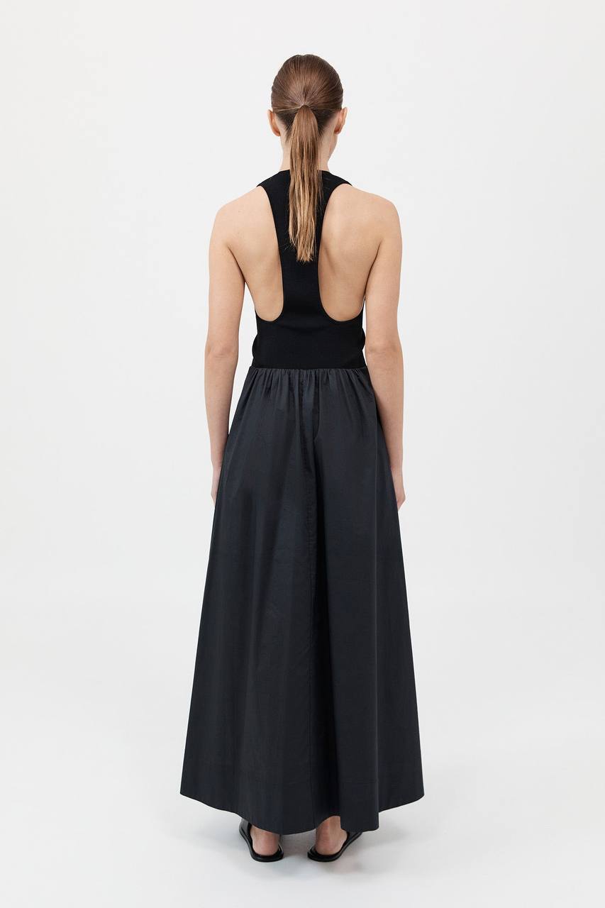 SA Plunge Neck Midi Maxi Dress