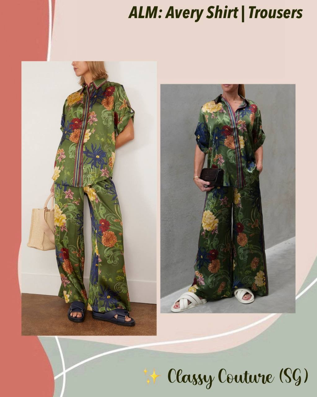 ALM Avery Silk Shirt | Pants | Set
