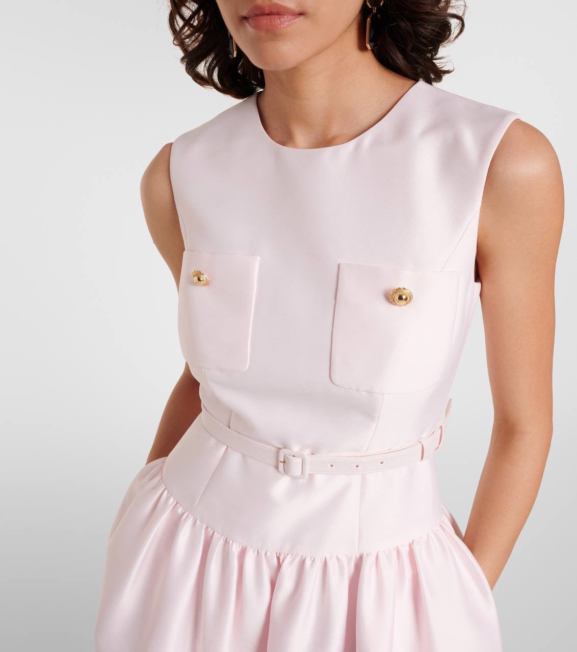 SP Pink Taffeta Midi Dress