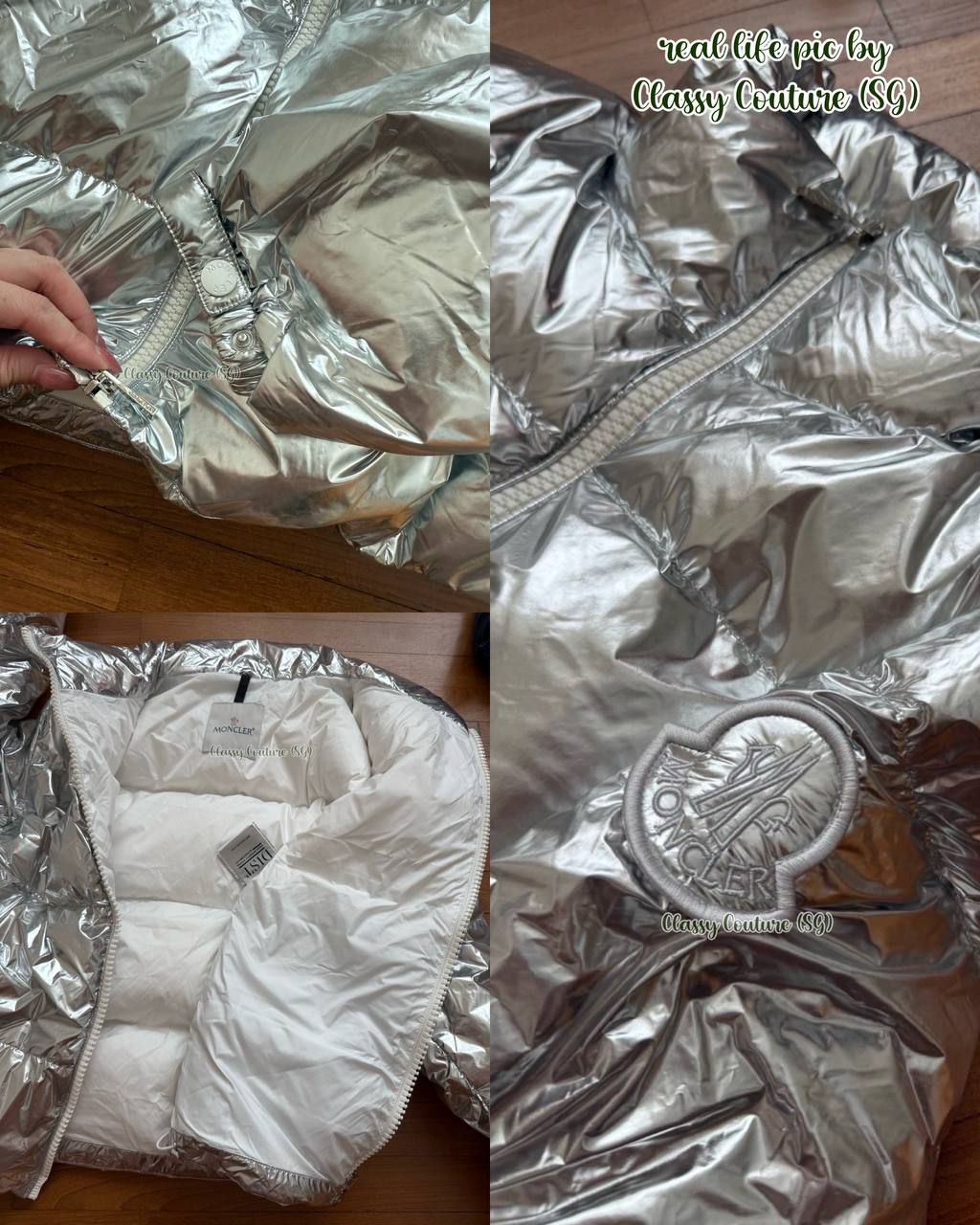 MC Meuse Metallic Silver Down Jacket