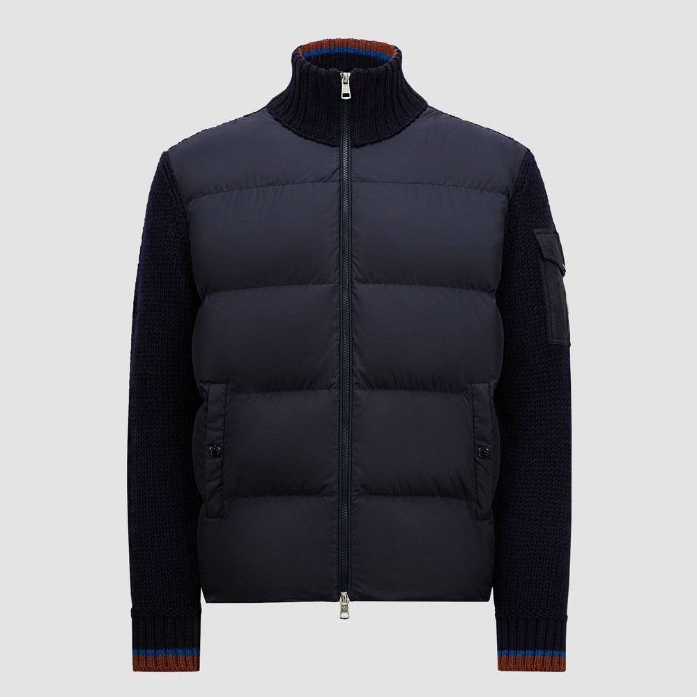 MC Men’s Padded Wool Zip Up Cardigan Jacket (Down Filling)