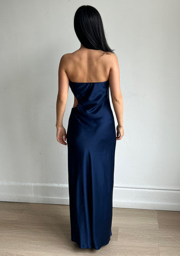 SALE! Ref Nevaeh Satin Cut Out Strapless Midi Maxi Dress
