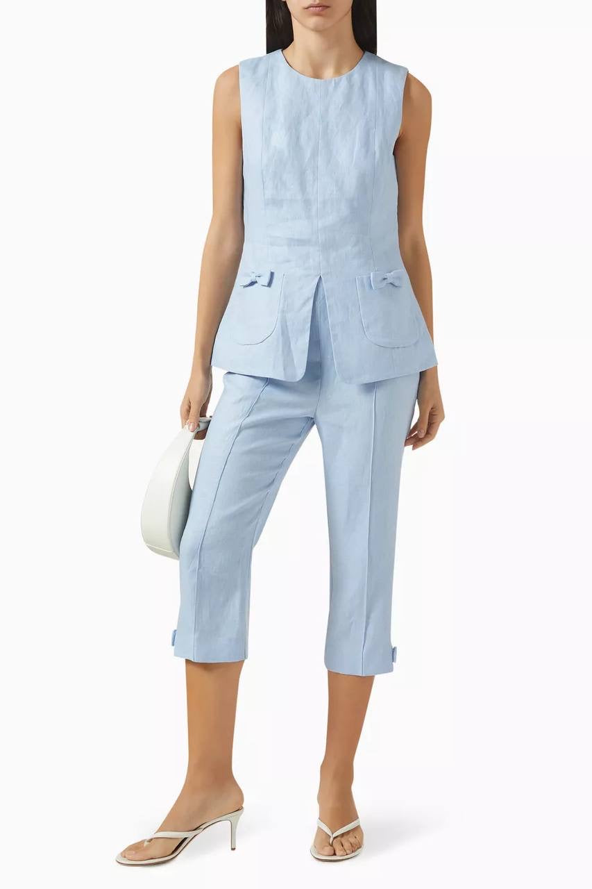 PSE Harper Linen Jacket | Vest | Capri Pants | Set
