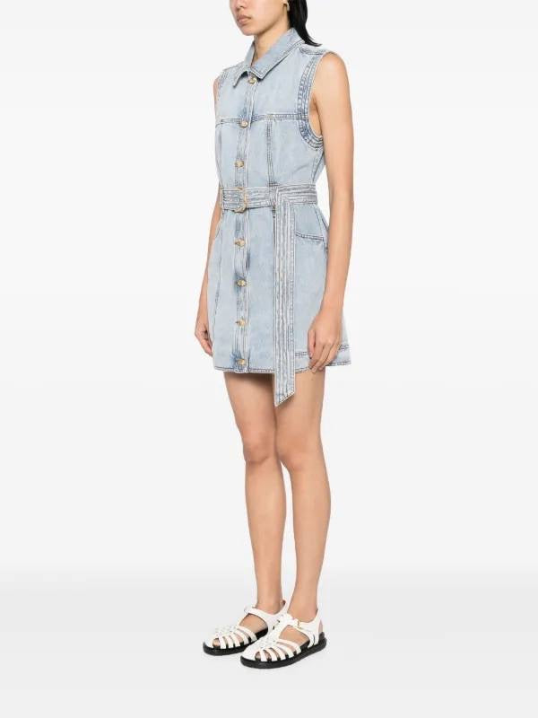 AJ Ray Denim Mini | Midi Dress