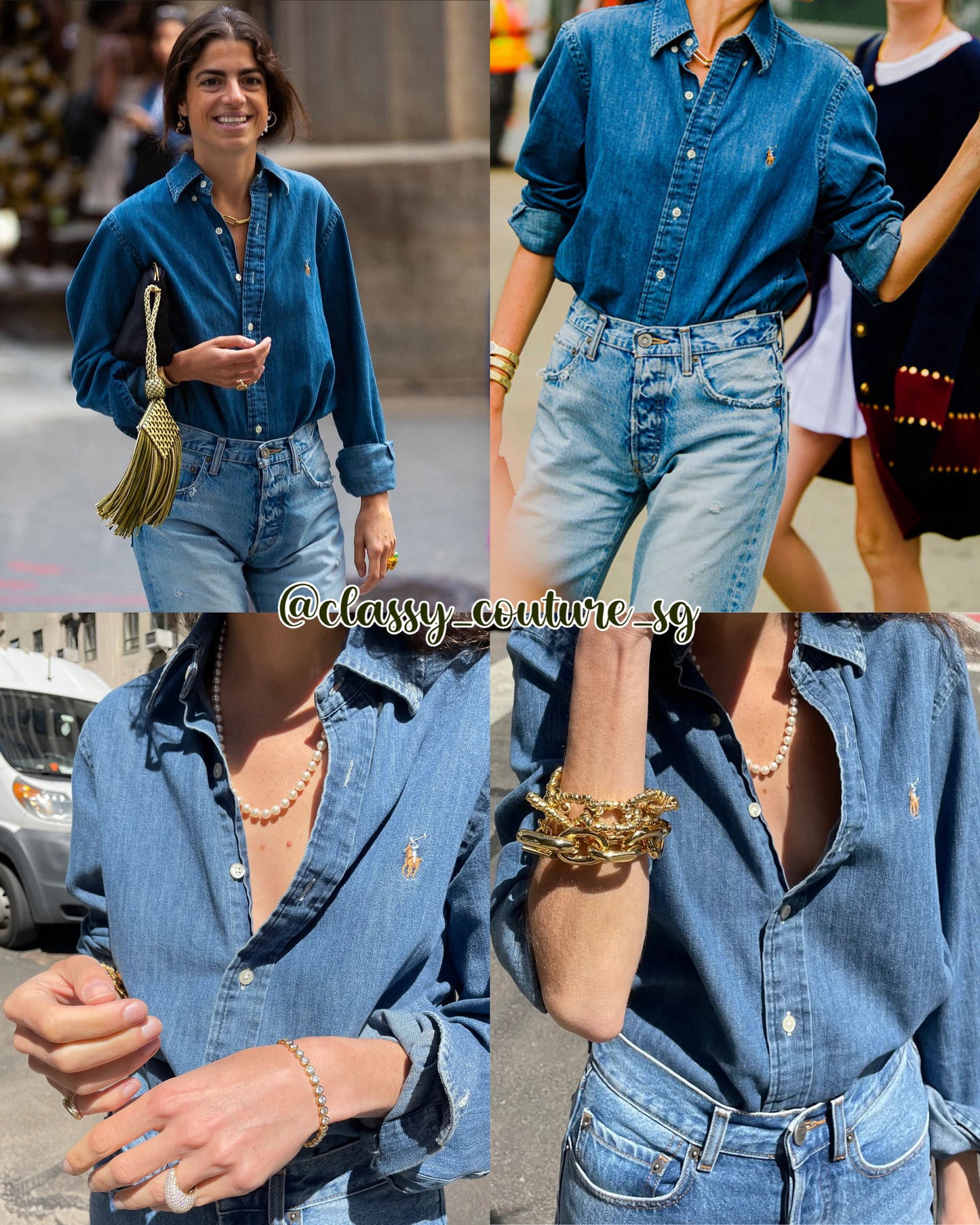 RL Classic Fit Denim Shirt in Blue Wash