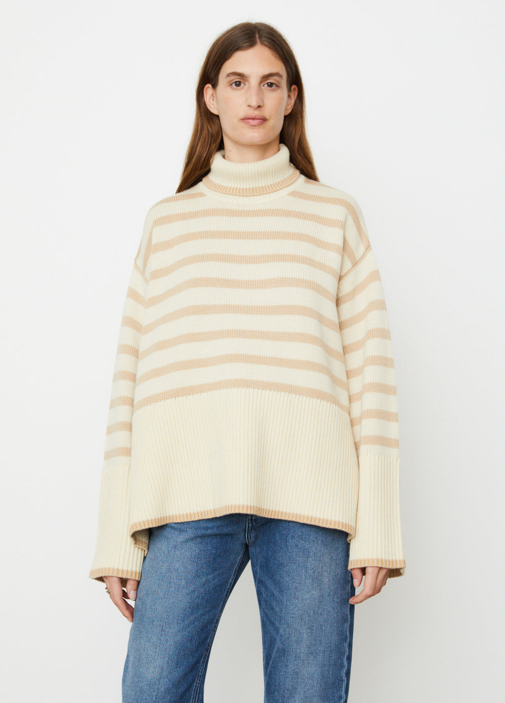 Tot Signature Wool-Cotton Turtleneck Sweater