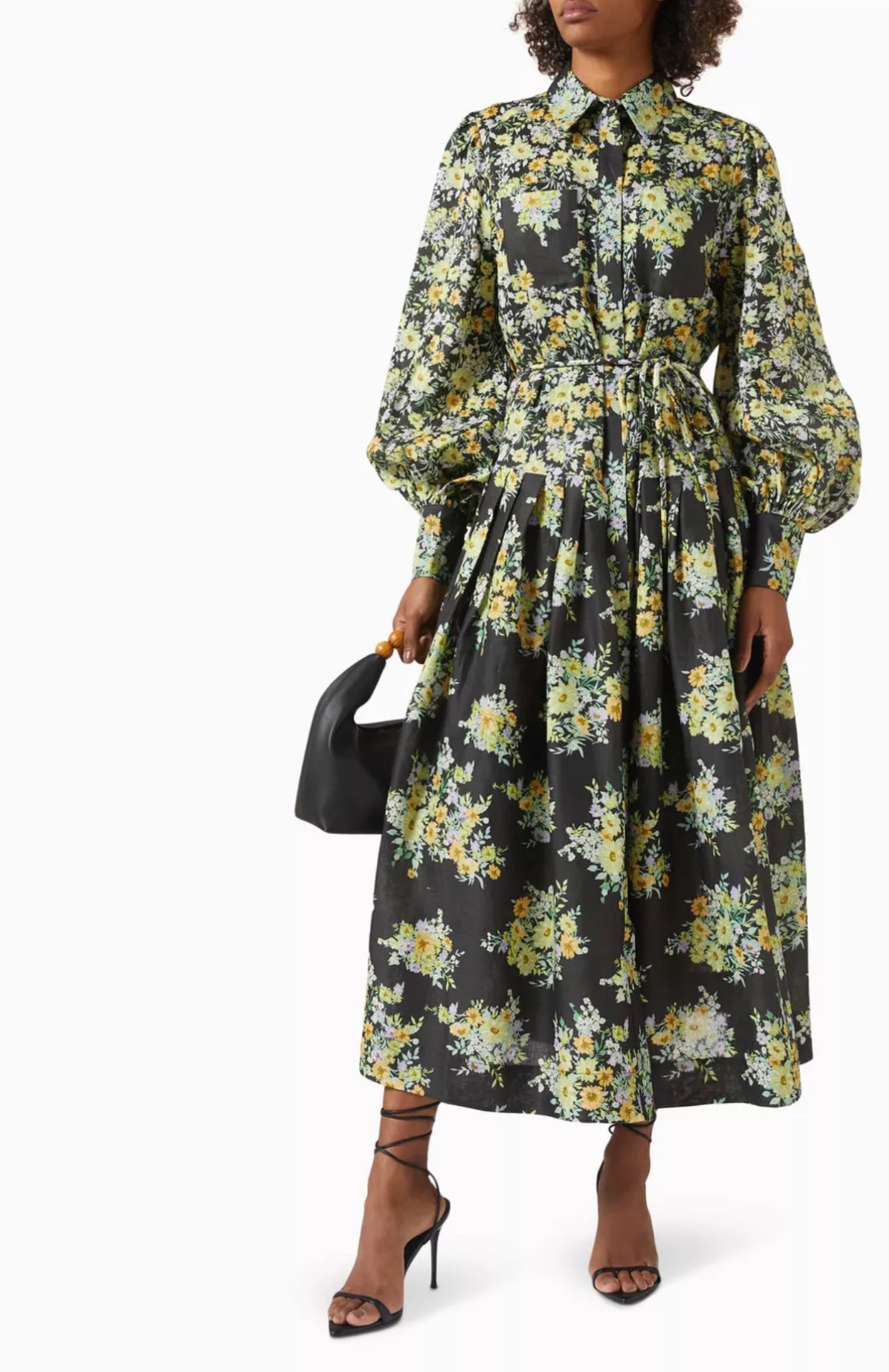 ALM Nina Ramie Shirtdress Midi Dress