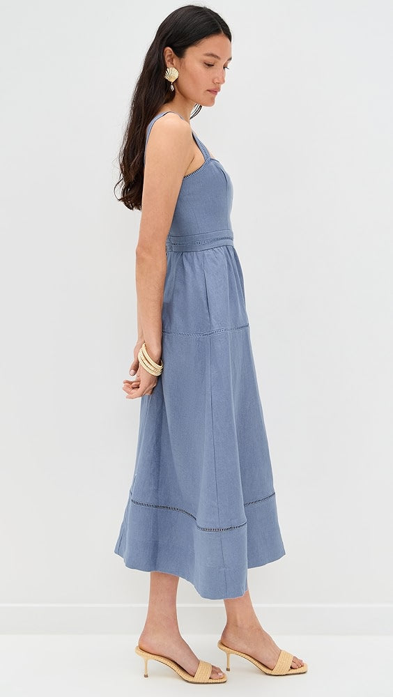 Ref Everett Linen Midi Dress