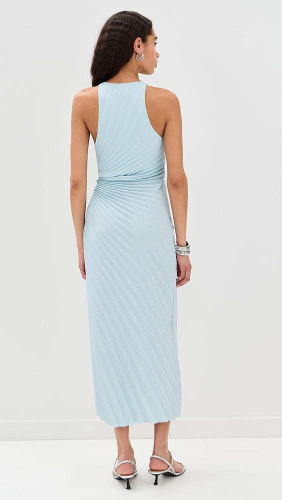3 Colors! ALC Reagan Asymmetric Pleated Midi Dress