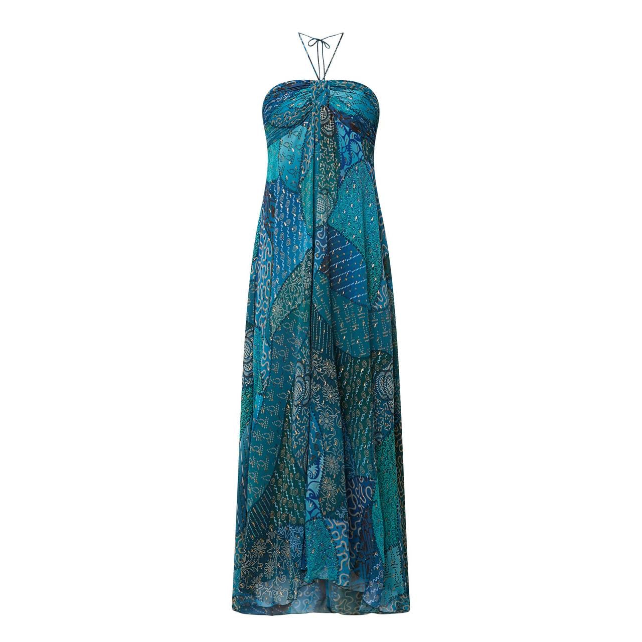 RX Samira Halter Viscose Gown Maxi Dress