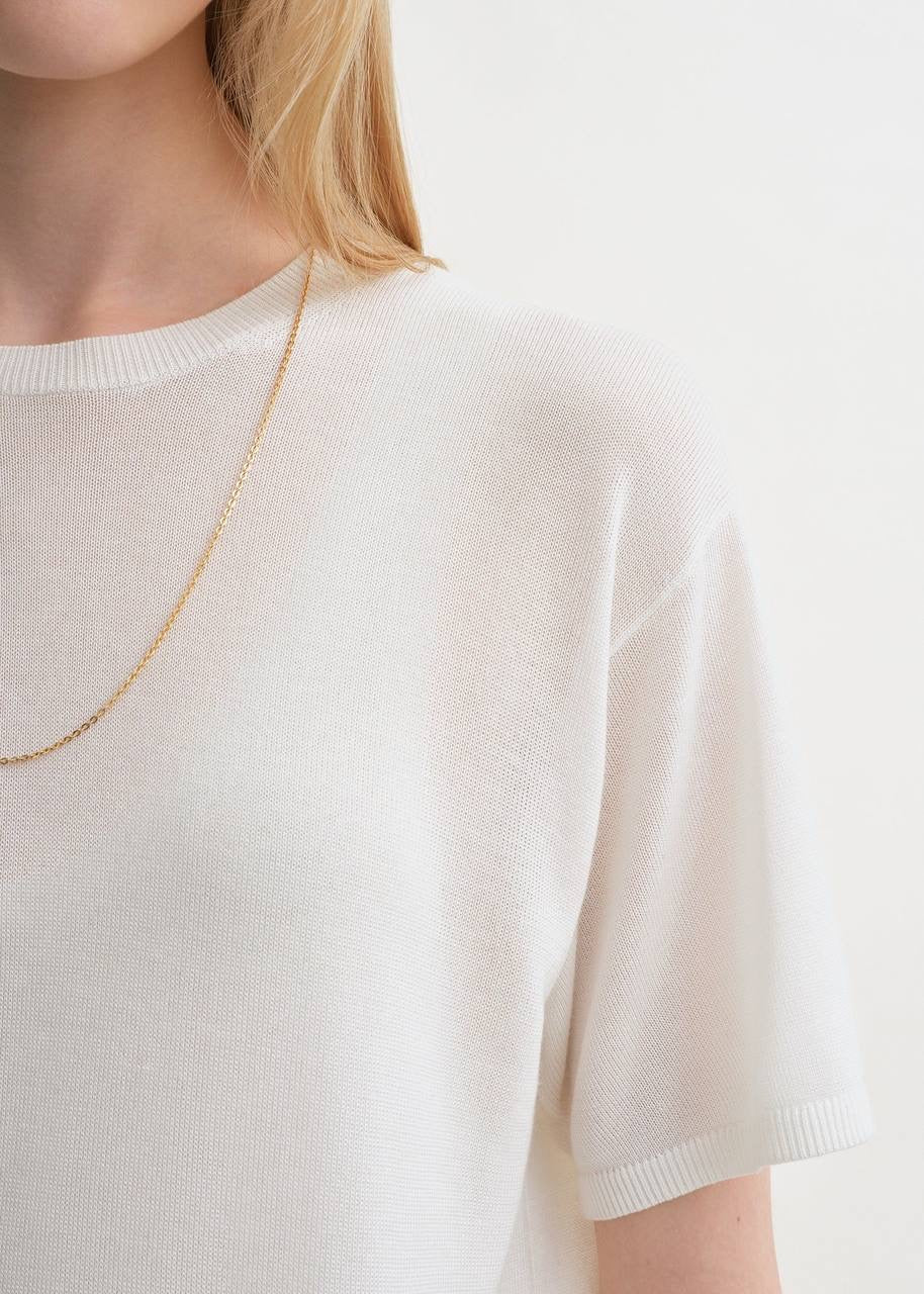 TOT Lyocell-Cashmere Oversized Tee Knit Long Shirt