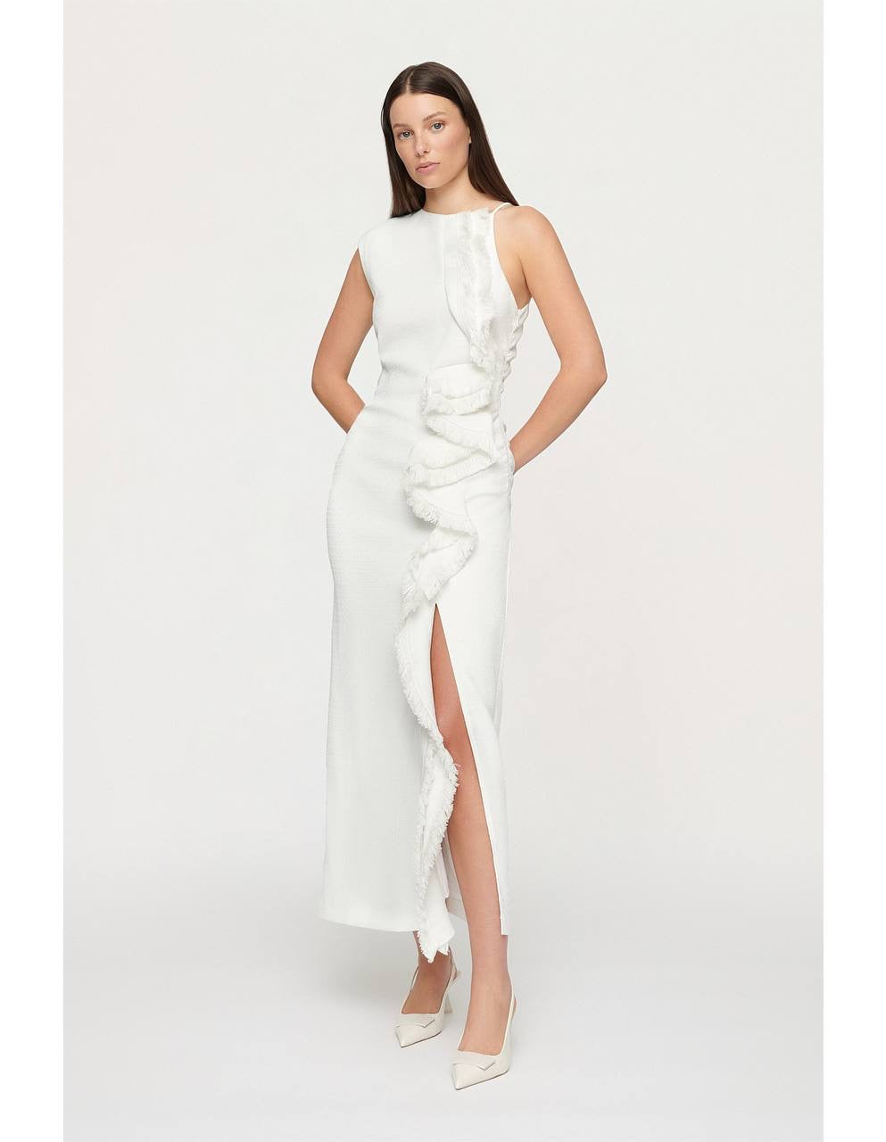 CLE Elijah Fringe Midi Maxi Dress