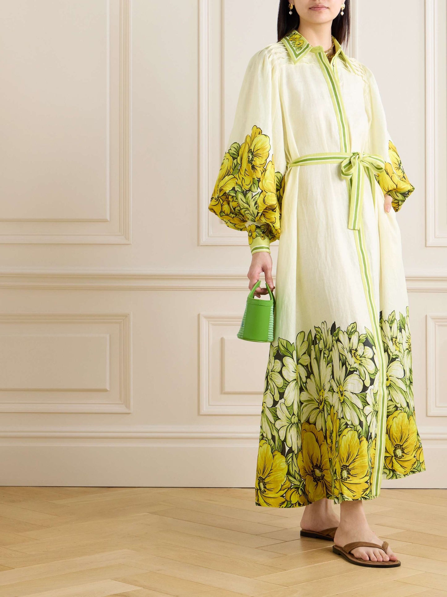 ALM Gisela Linen Shirtdress Maxi Dress