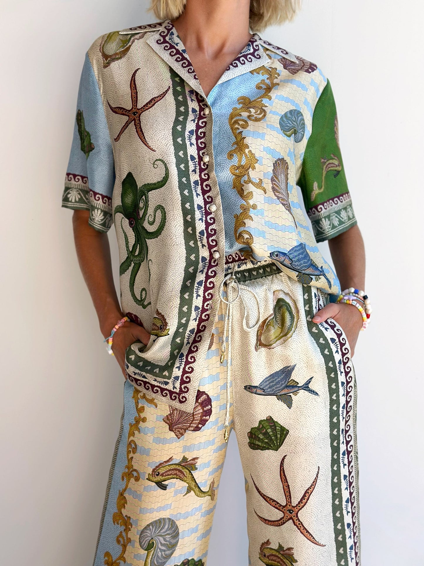 ALM Bath House Silk Shirt | Pants | Set