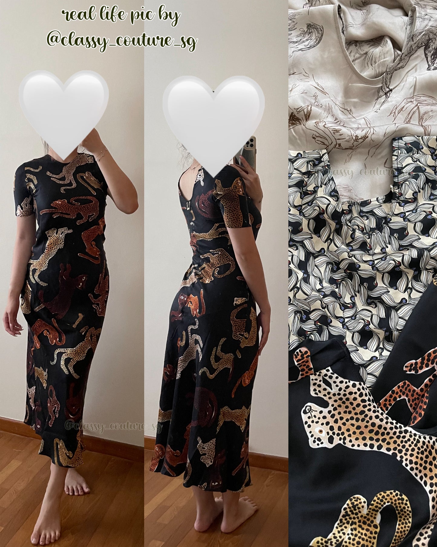 SL Short Sleeve Bias Dress Midi Maxi Silk