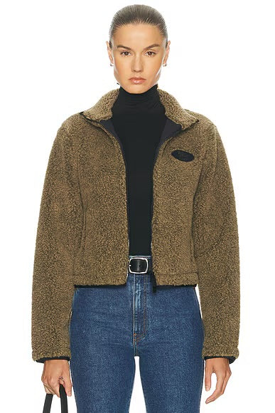 BBR Cropped Wool-Blend Fleece Jacket