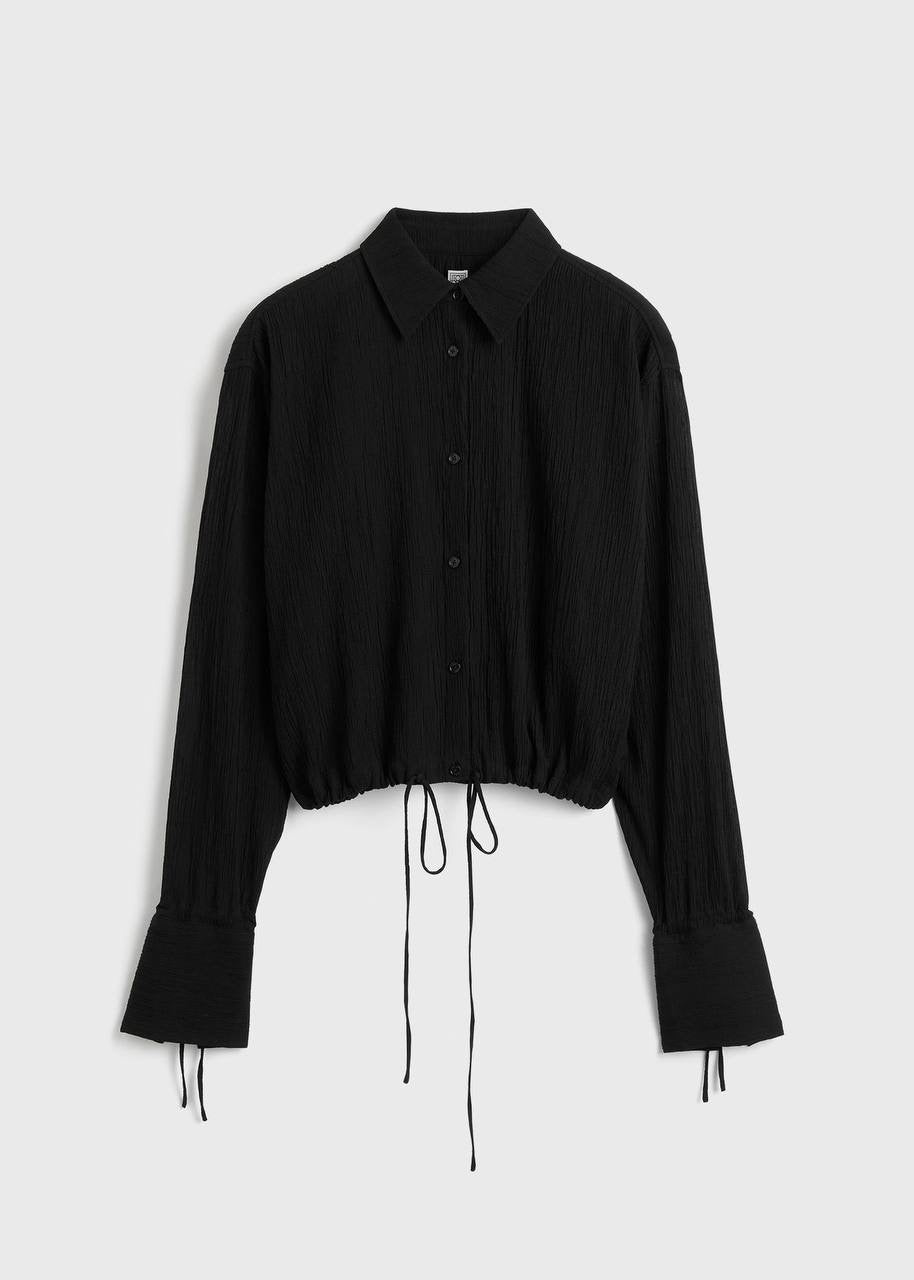 TOT Cotton Drawstring Shirt | Maxi Skirt